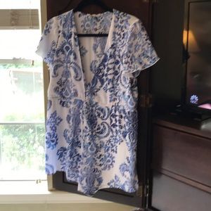 Show Me Your MuMu Blue and White Floral Romper